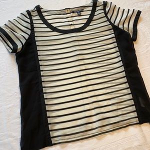 American Eagle Outfitters blouse. Black and and ivory stripes. Size Medium.